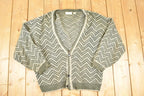 Vintage 1990s Potomac Connection Abstract Knit Cardigan Sweater Mens L