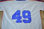 Vintage 1980s KC #49 Pin Stripe Baseball Jersey