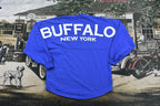 Vintage 1990s Buffalo New York Spell Out Back Print Long Sleeve T-Shirt