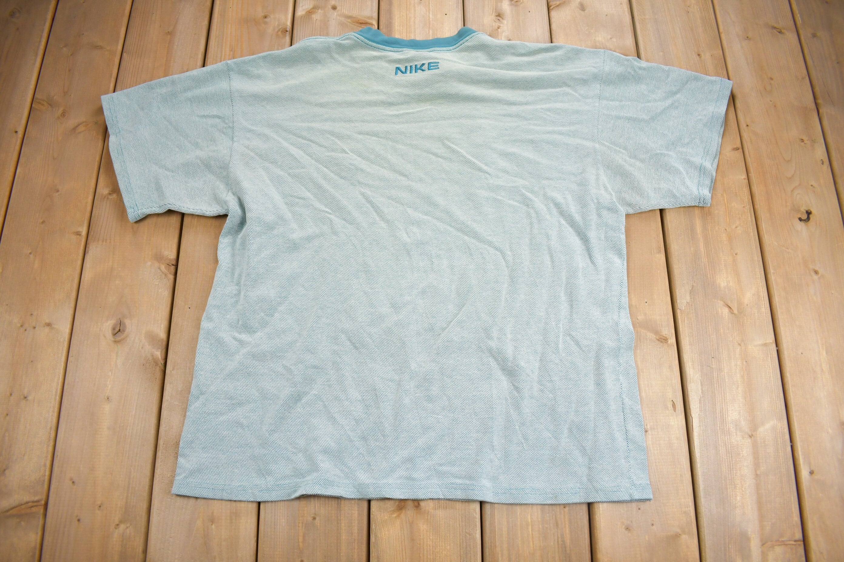 Vintage 1990s Nike Mini Swoosh Heavy Weight Turbo Green T-Shirt