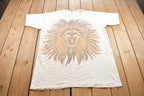 Vintage 1990s Disney World Animal Kingdom Lion Graphic T Shirt  Stained  Rare Vintage  Streetwear  Single Stitch  Made In USA