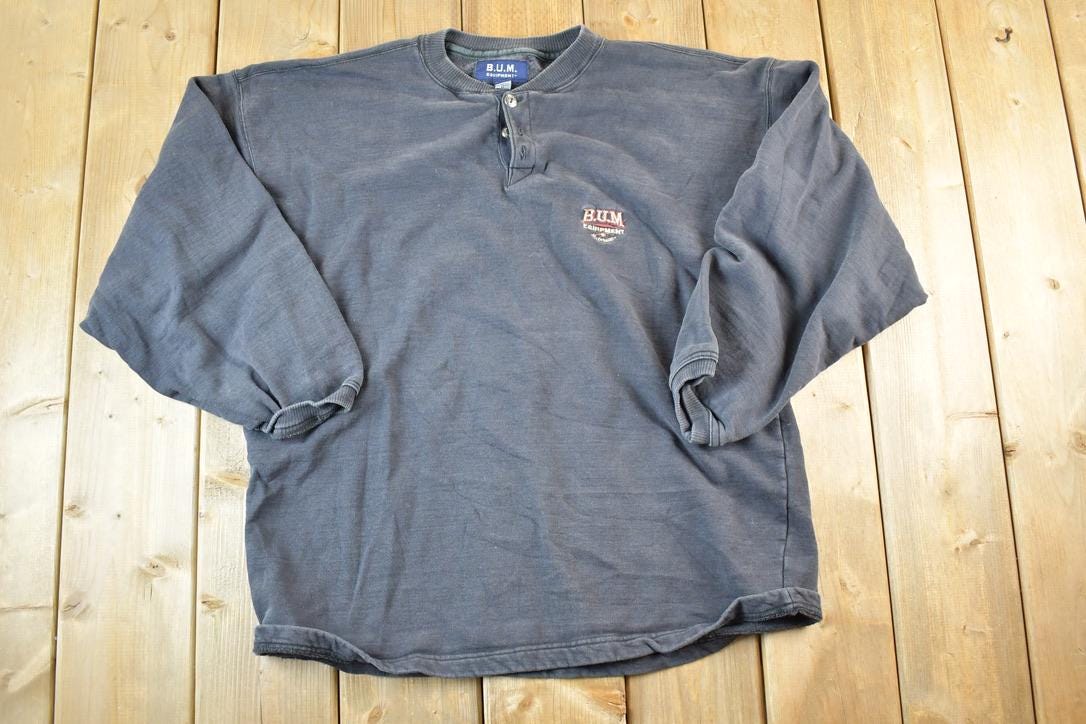 Vintage 1990s Bum Equipment Crew Neck Sweatshirt Mens M
