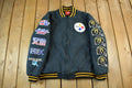 Vintage 2000s NFL Pittsburgh Steelers 6x Super Bowl Champions Embroidered Varsity Jacket Men's 2XL