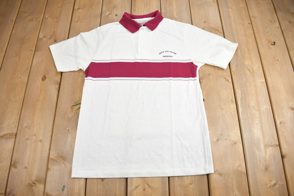 Vintage 1980s Grove City Basketball Quarter Button Shirt