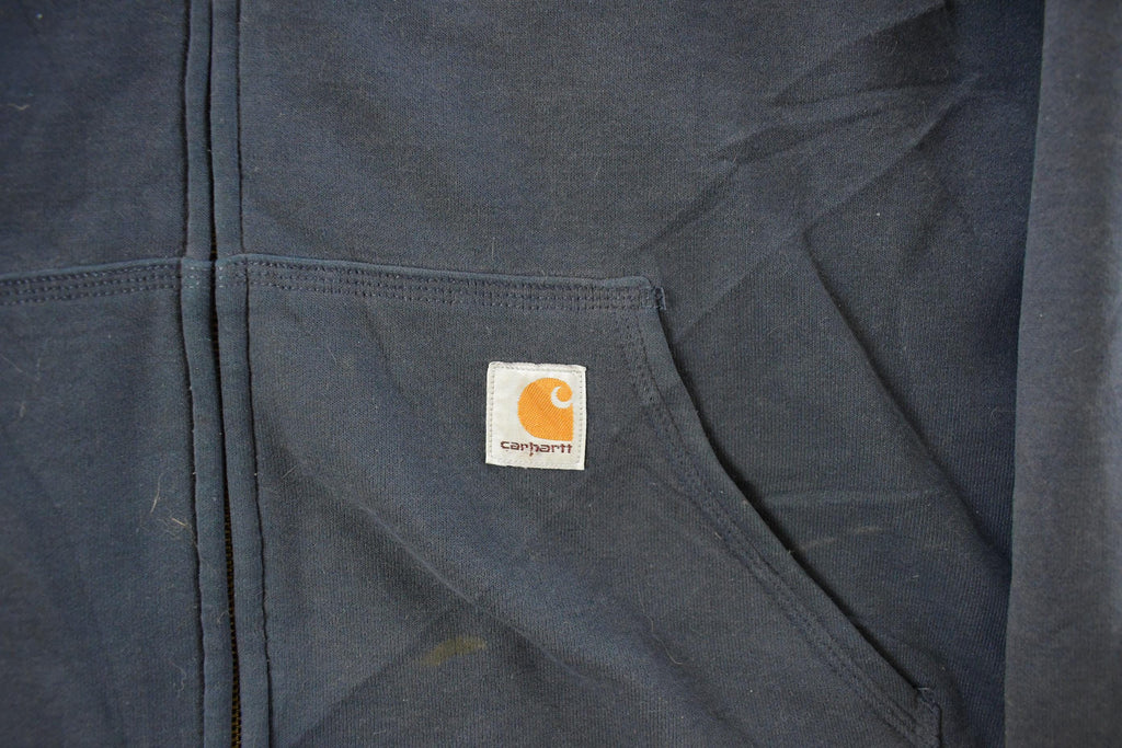 Vintage Y2K Carhartt Full Zip Fleece Lined Hoodie Sweatshirt Men's XL Tall
