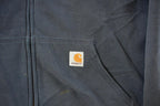 Vintage Y2K Carhartt Full Zip Fleece Lined Hoodie Sweatshirt Men's XL Tall