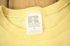 Vintage 1990s Russell Athletics Yellow Blank Crewneck Sweatshirt