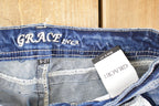 Vintage Deadstock Y2K Grace LA Bedazzled Low Rise Jeans Women's Size 27 x 29