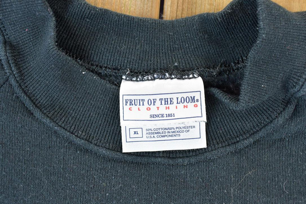 Vintage 1990s FOTL Black Blank Crewneck Sweatshirt