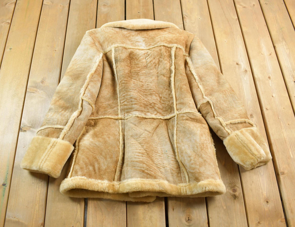 Vintage 1970s Cosa Nova Sherpa Lined Shearling Leather Jacket