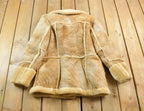 Vintage 1970s Cosa Nova Sherpa Lined Shearling Leather Jacket