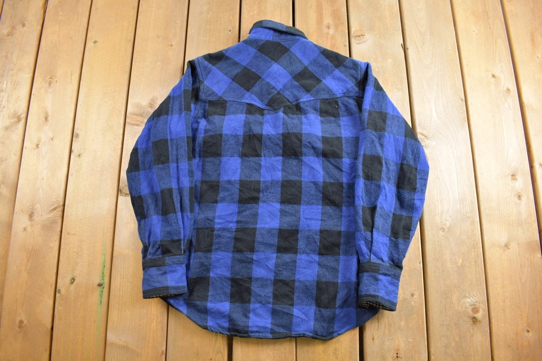 Vintage 1990s Ridge Rider Flannel Button Up Shirt