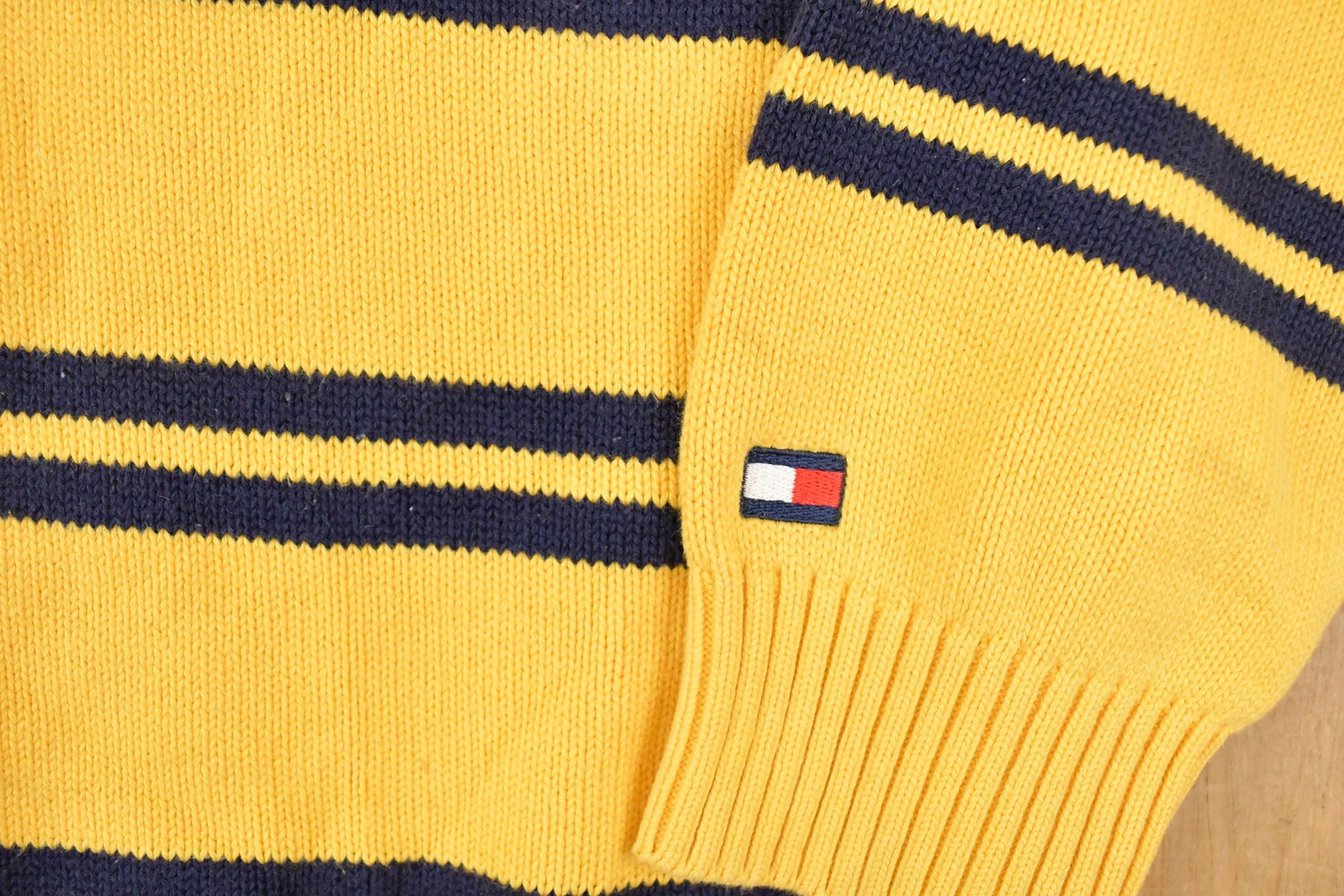 Vintage 1990s Tommy Hilfiger Striped Knit Crewneck Sweater Mens L  90s Knitted Sweatshirt  Vintage Preppy Knits