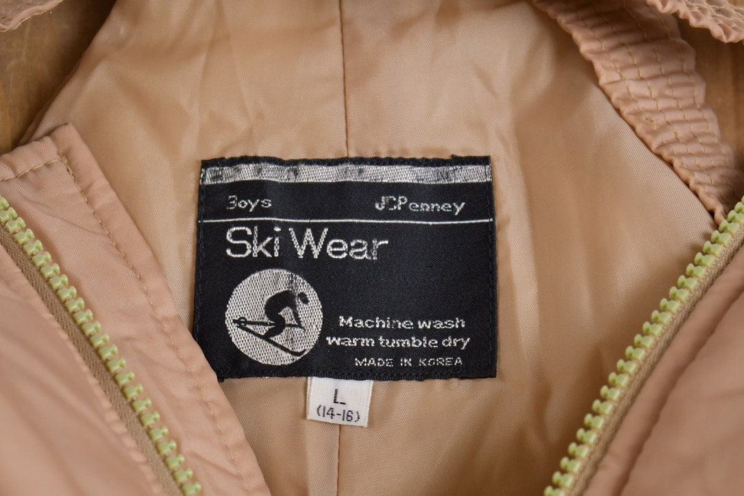 Vintage 1960s JC Pennys Ski Wear Insulated Coveralls