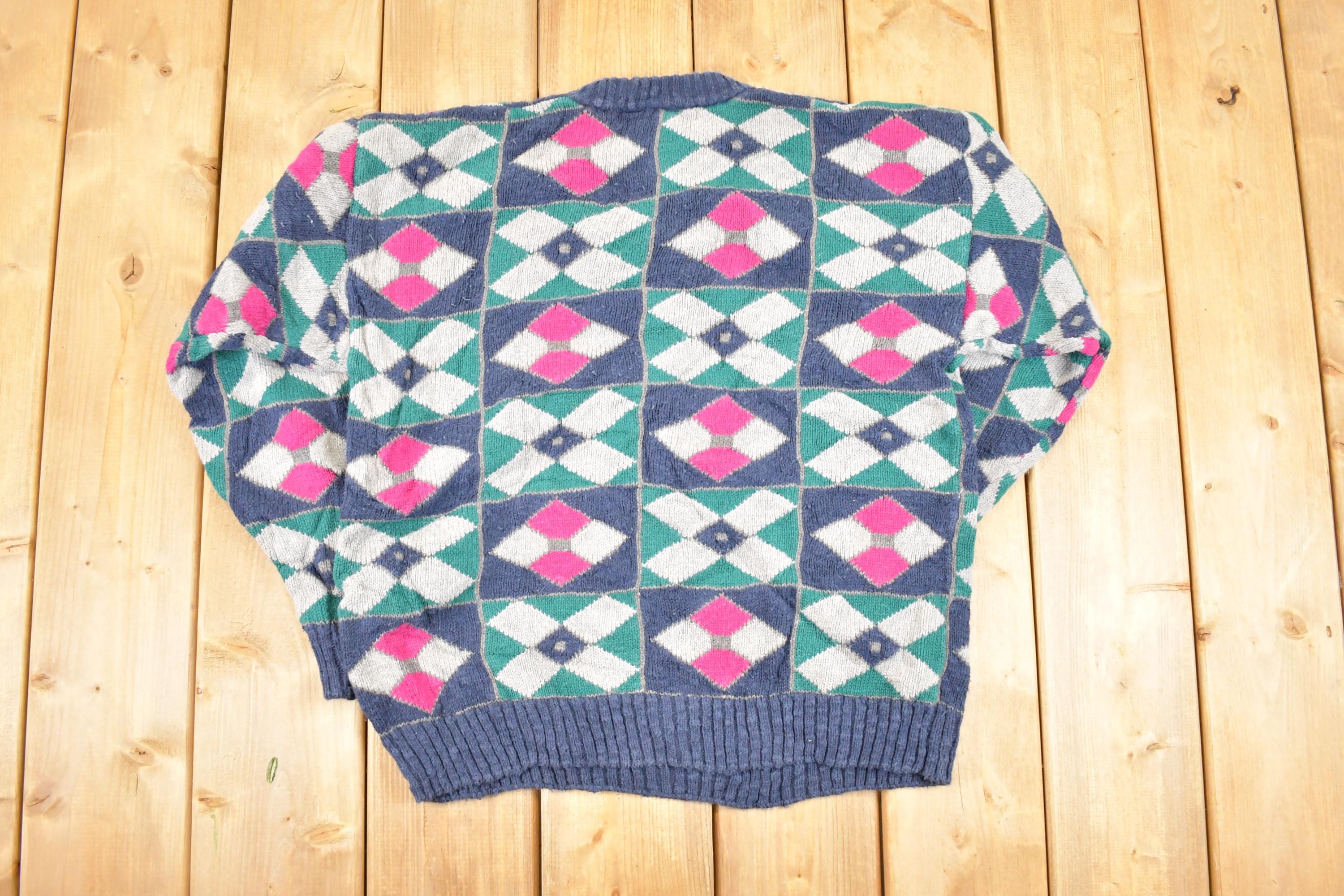Vintage 1990s Architect Knit Crewneck Sweater Men's M