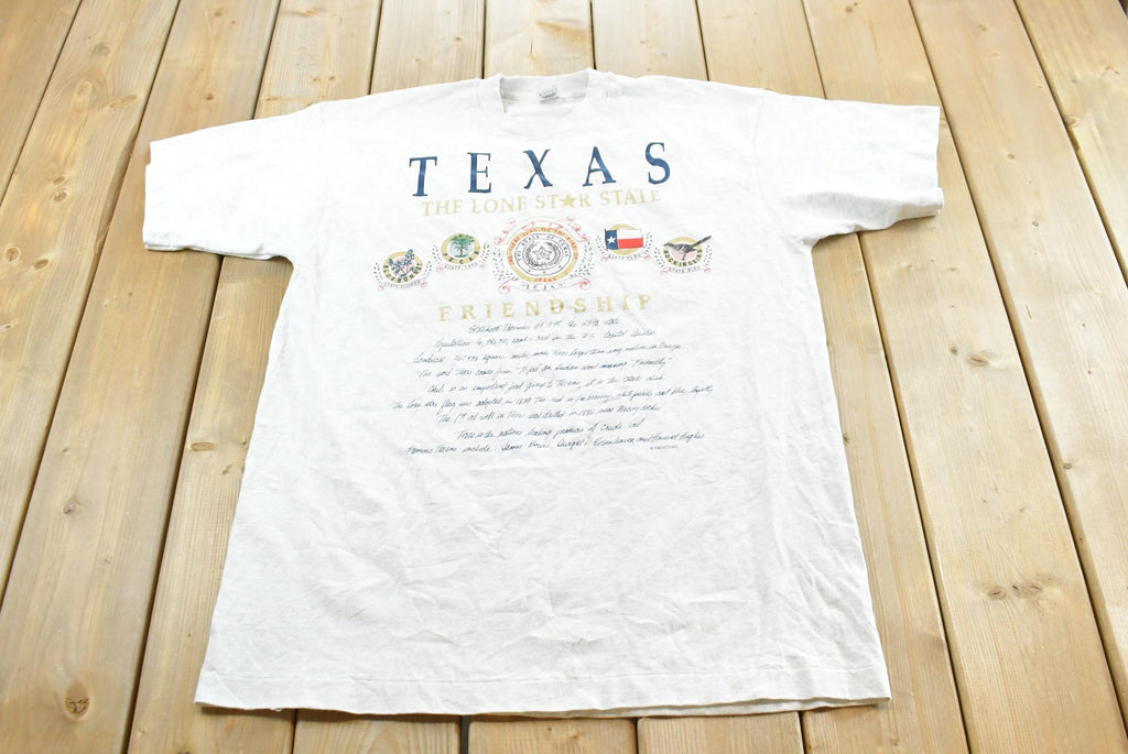Vintage 1986 Texas Lone Star State Souvenir Graphic T Shirt Men's XL