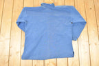 Vintage 1990s Heavyweight Lee Blank Navy Turtleneck Sweatshirt Men's L