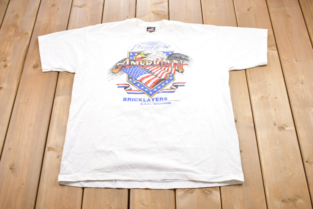 Vintage 1991 Proud To Be American Graphic T-Shirt