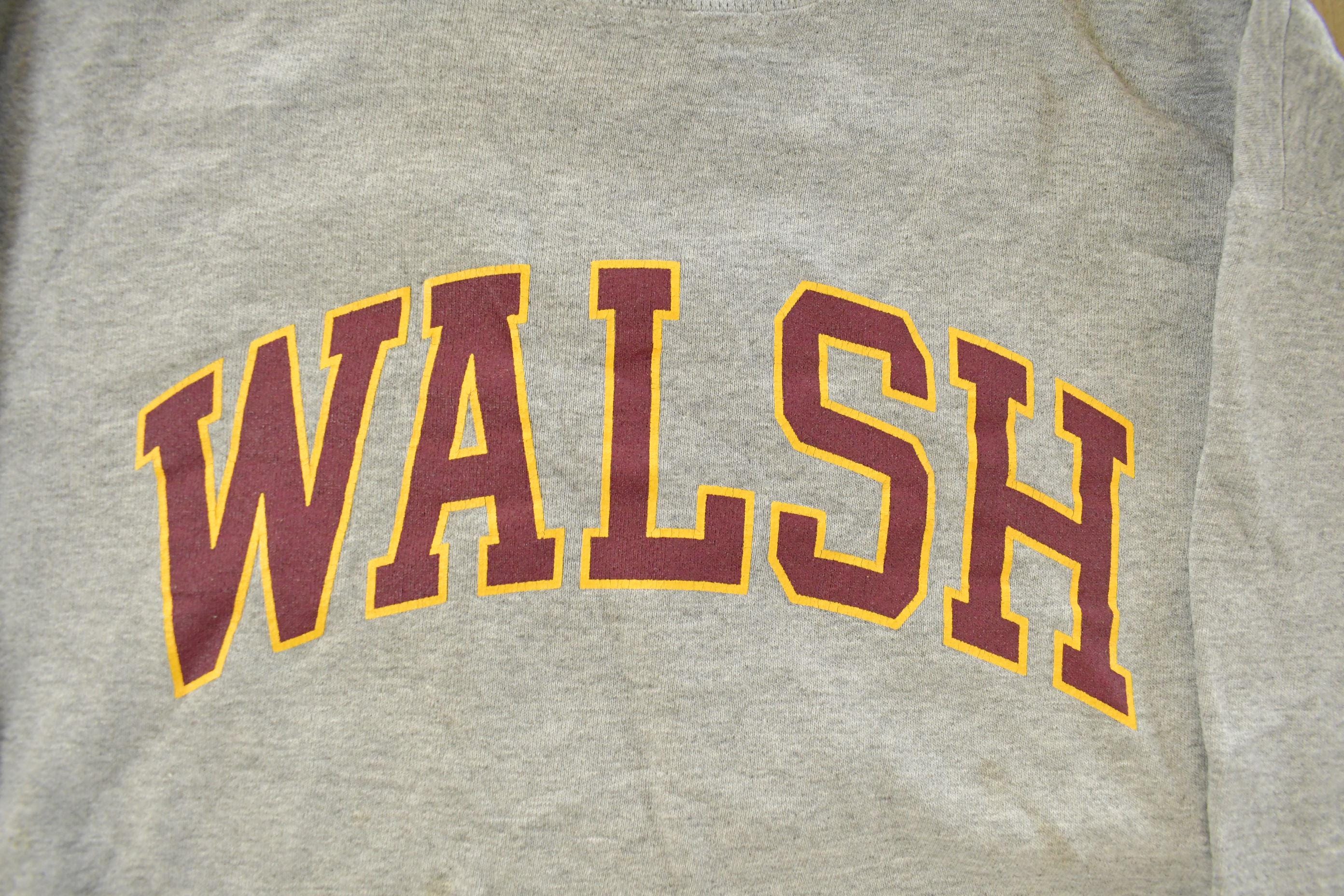 Vintage 1990s Walsh University Collegiate Crewneck Sweatshirt Men's Medium
