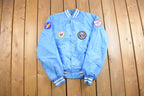 Vintage 1990s Holloway Korean War Veterans Satin Bomber Jacket