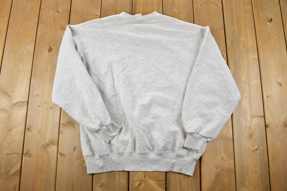 Vintage 1990s Russell Athletics Blank Heather Grey Crewneck Sweatshirt
