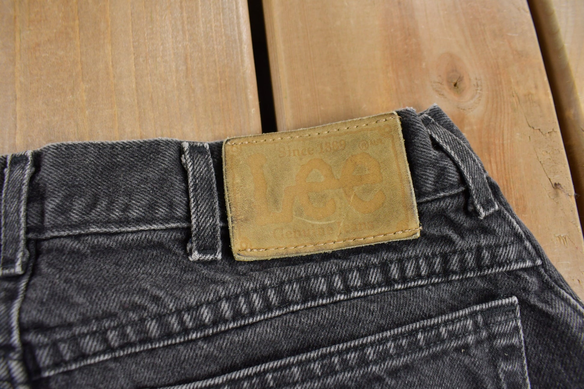Vintage 1970s Lee Black Wash Jeans Size 30 x 30