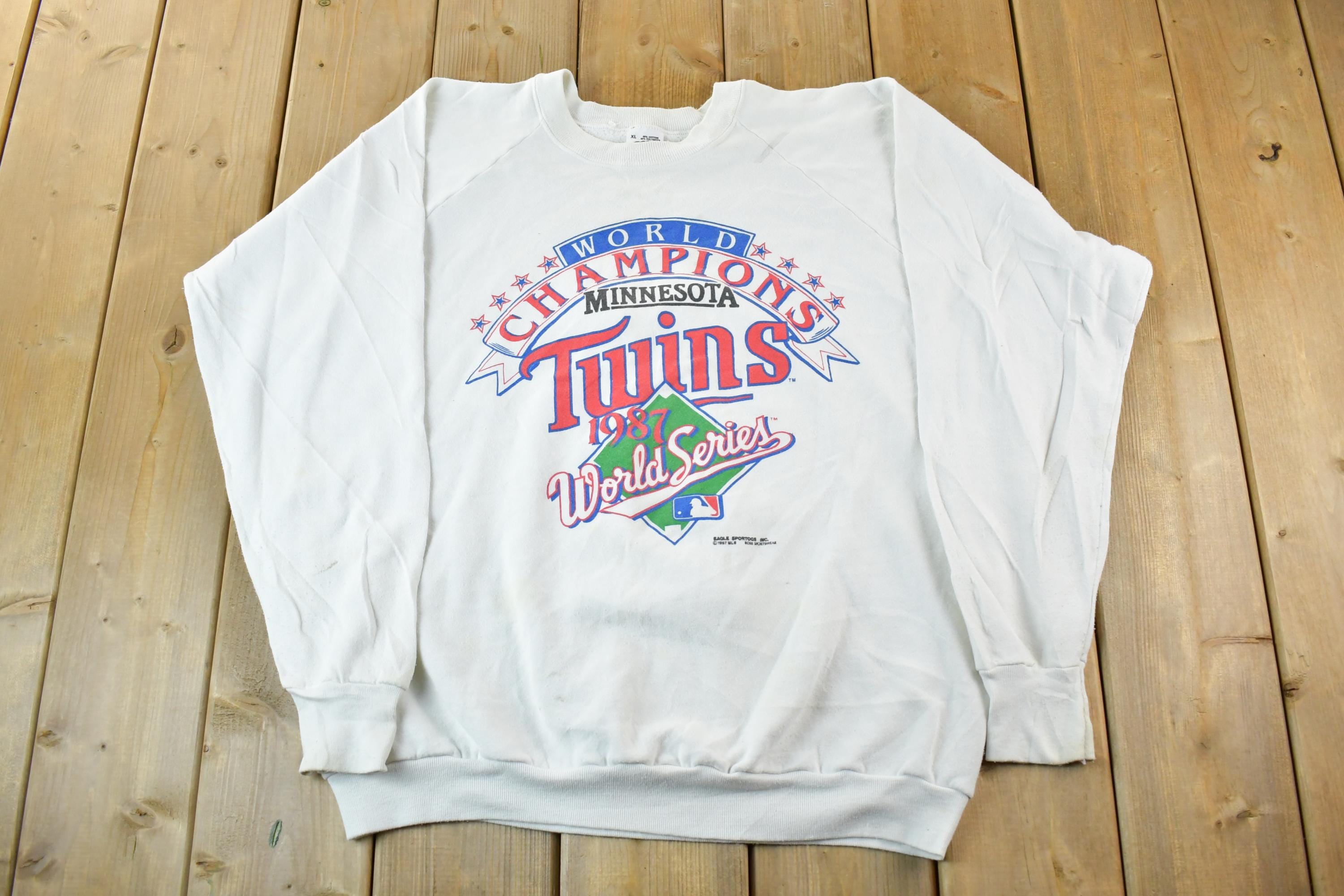 Vintage 1987 Minnesota Twins World Champions MLB Crewneck Sweatshirt Men's XL