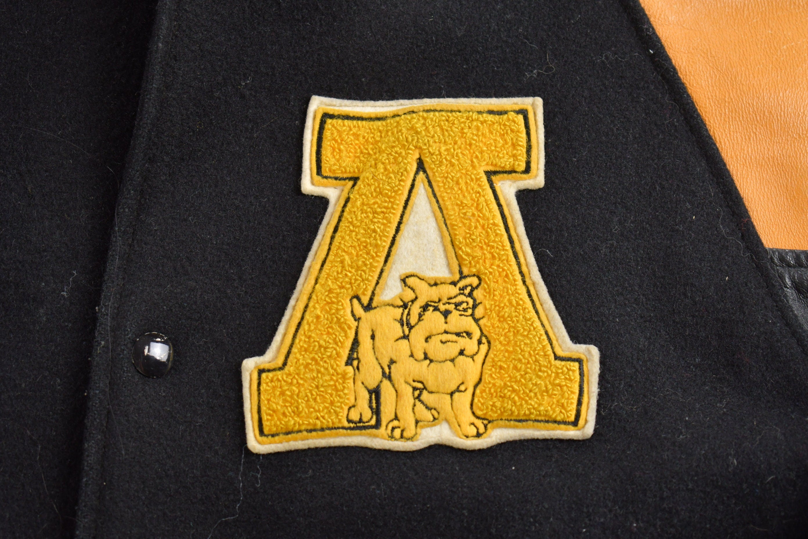 Vintage 1990s Amherst Wrestling Leather Varsity Jacket