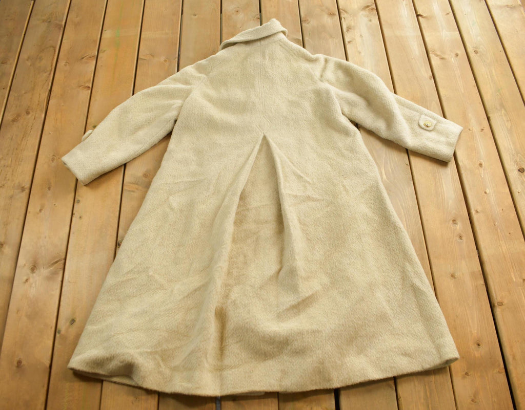Vintage 1980s Saunders And Gold Wool Trench Coat