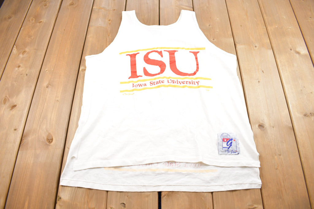 Vintage 1990s ISU Collegiate Graphic Tank Top Shirt