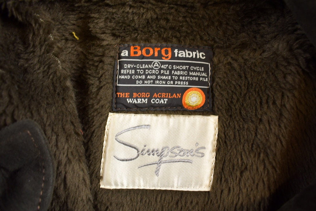 Vintage 1980's Simpsons Fur Lined Suede Coat