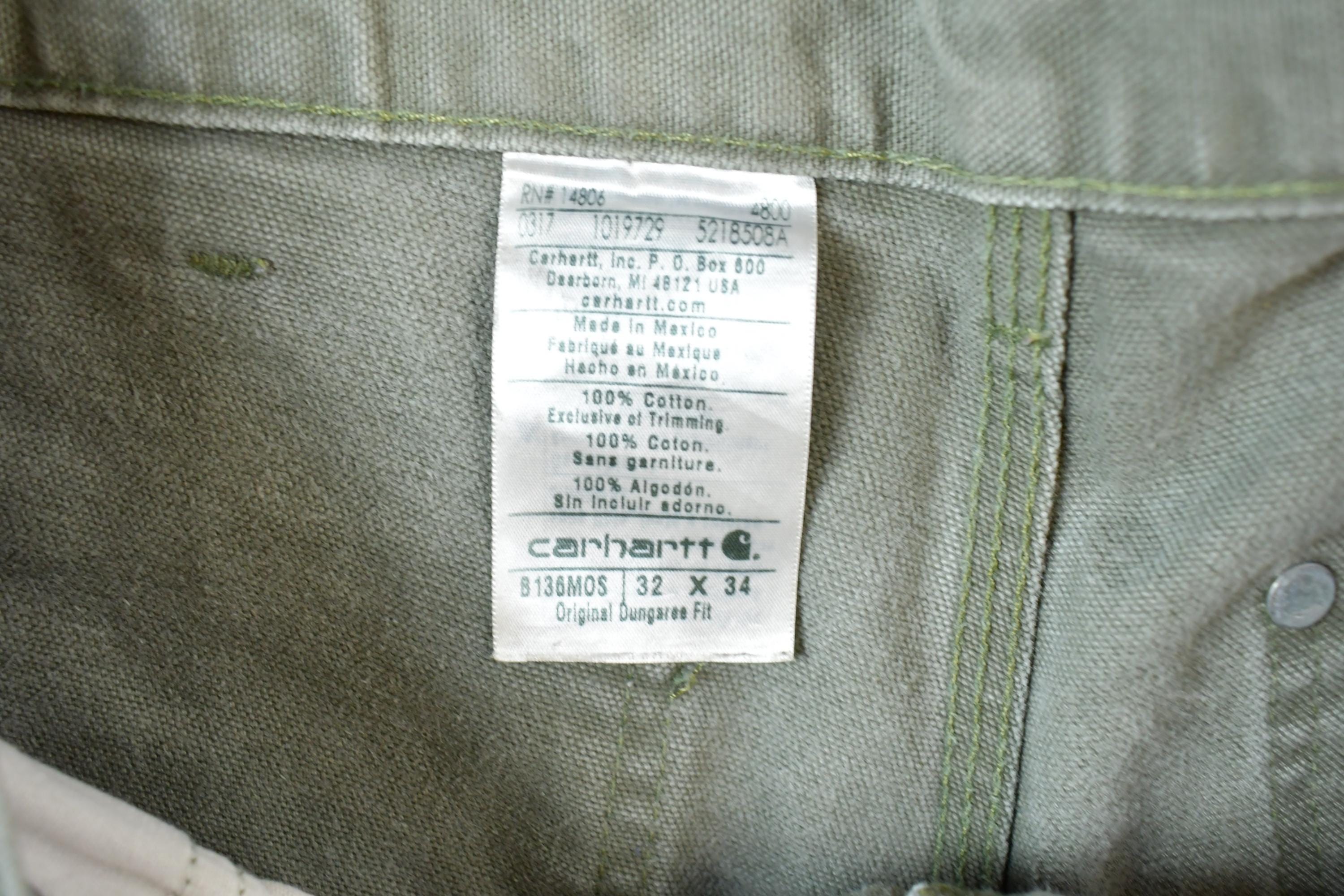 Vintage 1990s Carhartt Double Knee Work Pants Size 32 x 34
