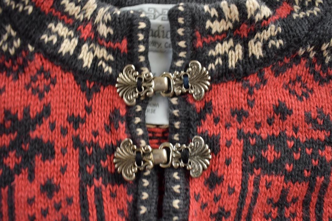 Vintage 1990s Nordic Knit Sweater Apres Ski