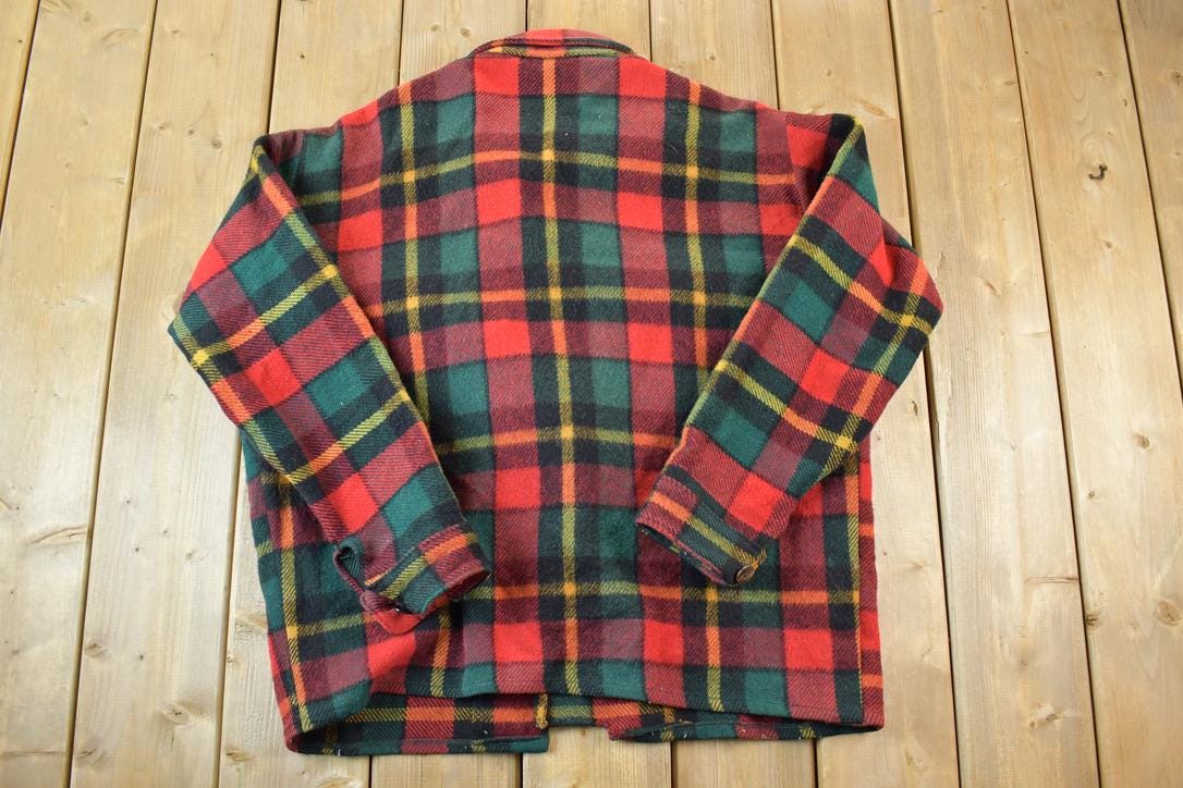 Vintage 1960s Red Plaid True Vintage Light Jacket