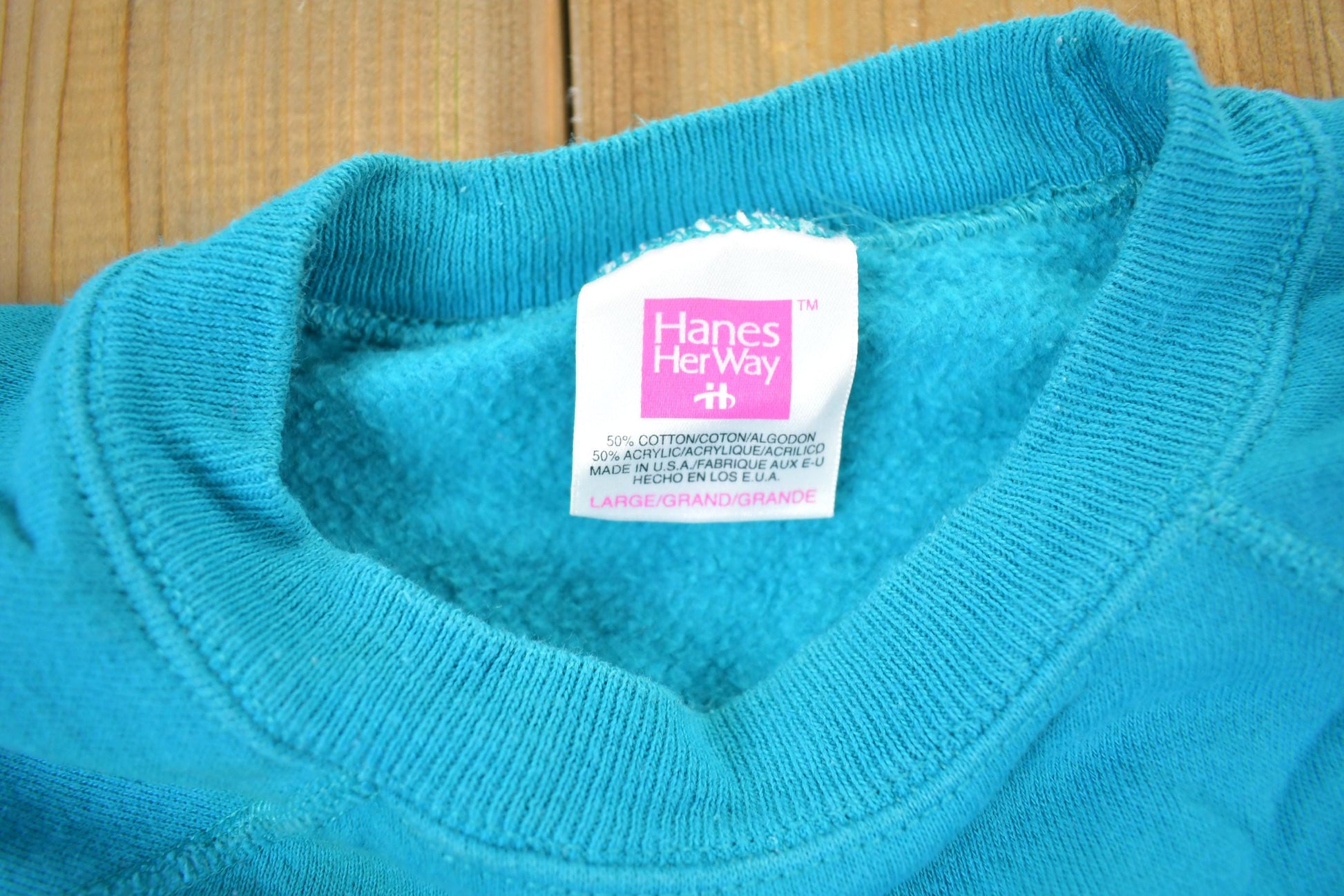 Vintage 1990s Blank Light Blue Crewneck Sweatshirt
