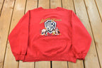 Vintage 1990s Looney Tunes Crewneck Sweatshirt Men's M / Embroidered / Cartoon Promo / Warner Bros