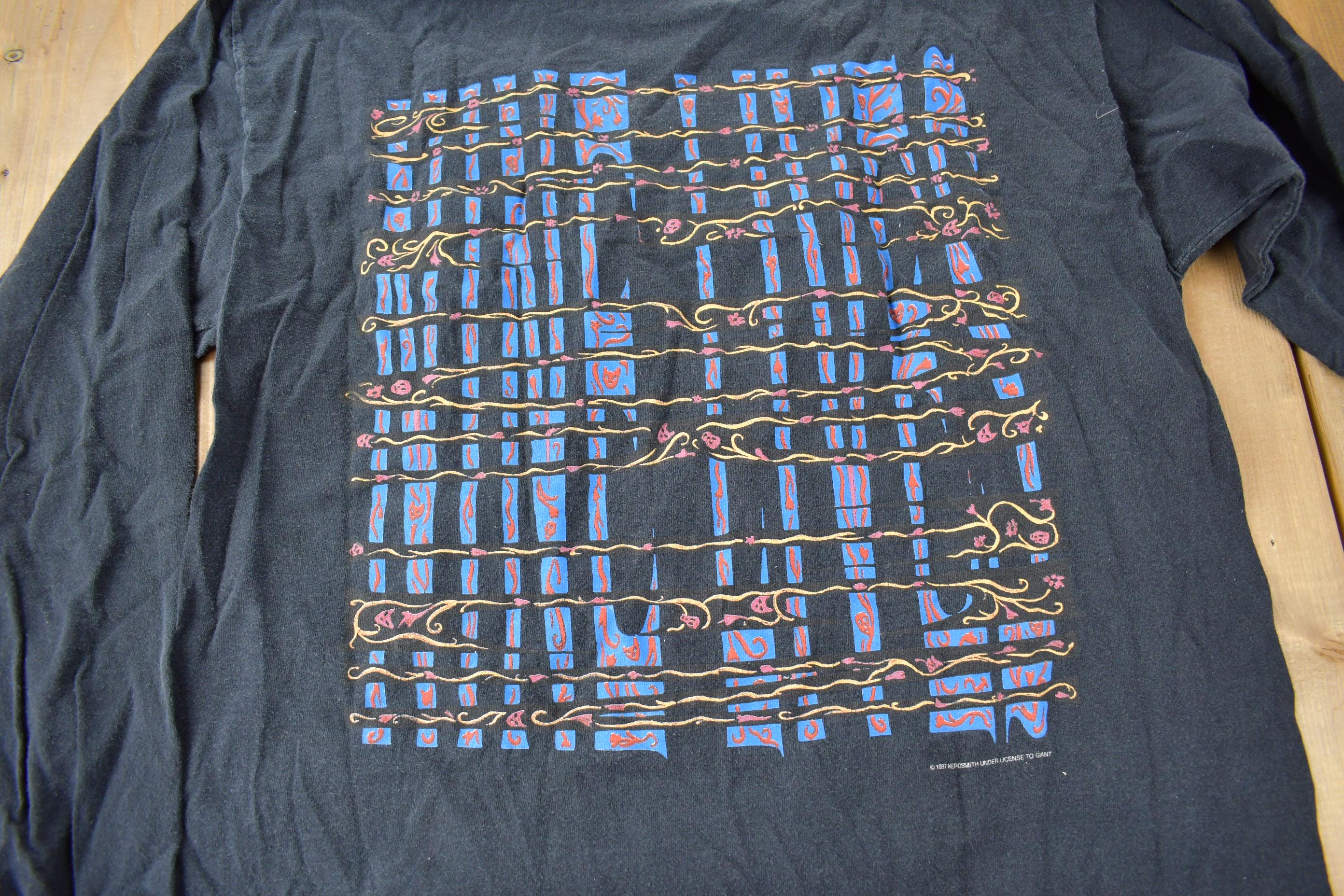 Vintage 1997 Aerosmith Nine Lives Long Sleeve Band T-Shirt