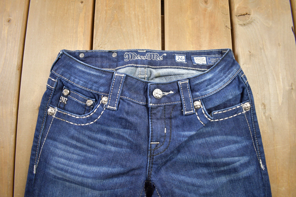 Vintage Y2K Miss Me Bedazzled Low Rise Jeans Size 26x32