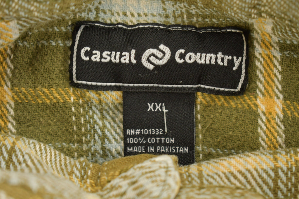Vintage 1990s Casual Country Plaid Button Up Shirt