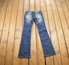 Vintage Y2K Miss Me Bedazzled Low Rise Jeans Size 26x31