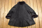 Vintage 1980s Career Suede Leather Coat