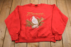 Vintage 1990s Peace On Earth Bird Graphic Crewneck Sweatshirt
