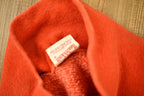 Vintage 1960s Blank Orange Raglan Mockneck Sweatshirt  60s Crewneck  Made In USA  Athleisure  True Vintage  Heath Knit  Distressed