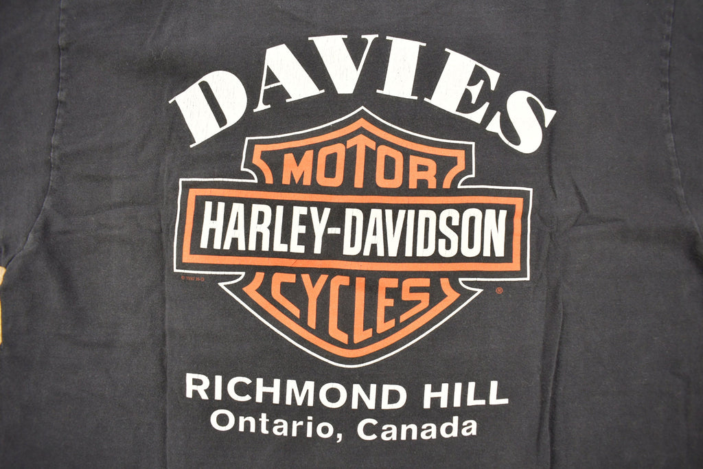Vintage 1997 Davie's Harley Davidson Richmond Hill Ontario Canada T-Shirt