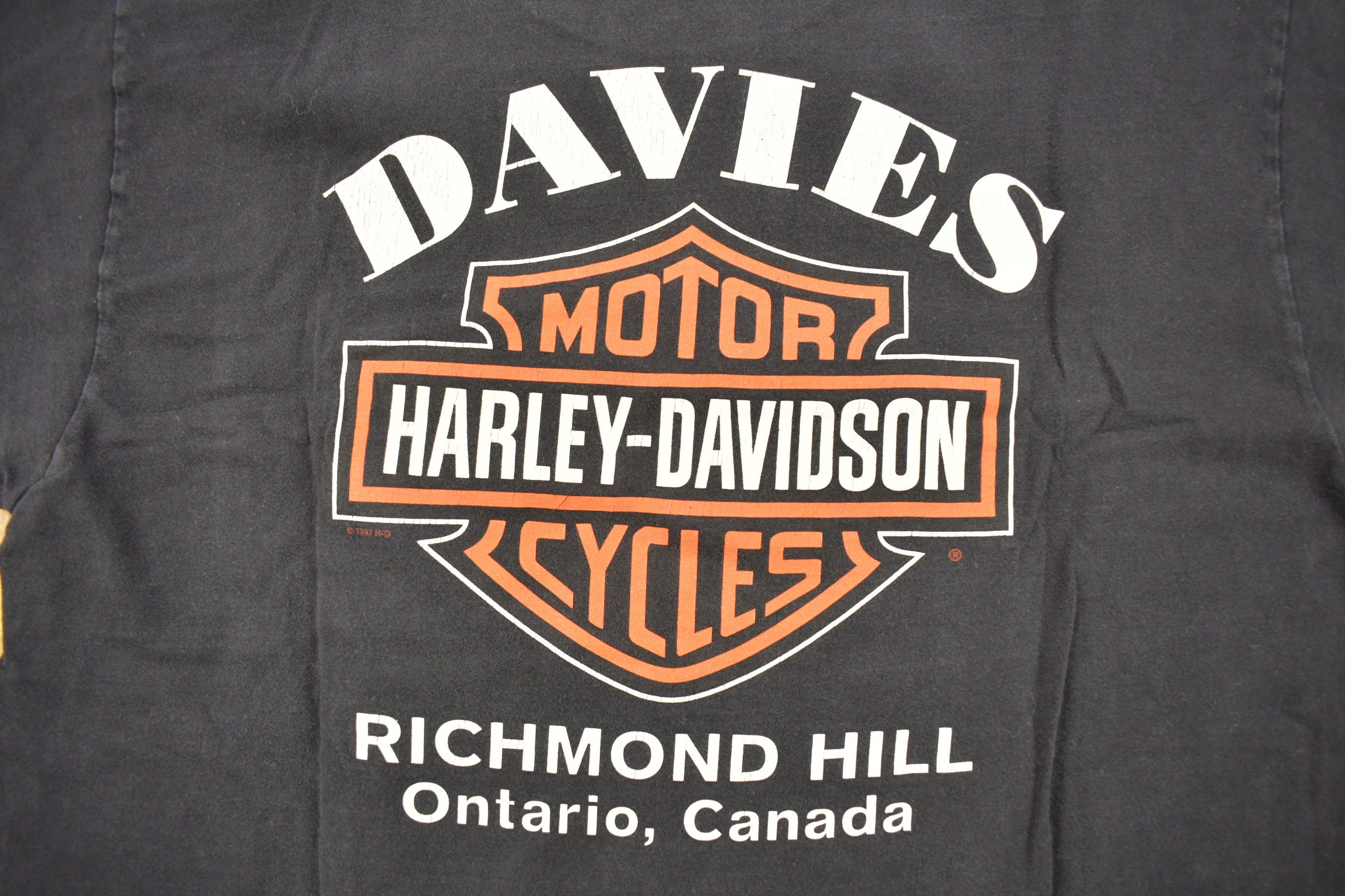 Vintage 1997 Davie's Harley Davidson Richmond Hill Ontario Canada T-Shirt