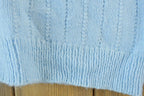 Vintage 1970s Blue Knit Sweater Vest