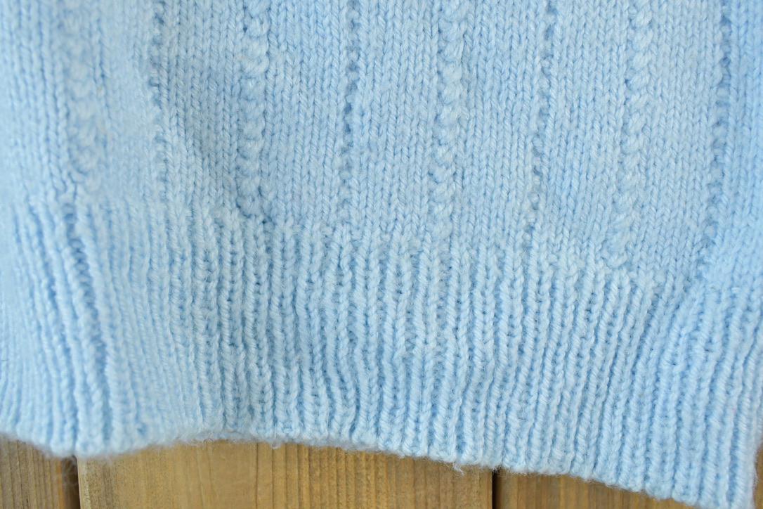 Vintage 1970s Blue Knit Sweater Vest