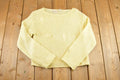 Vintage 1970s Floral Knit Crewneck Sweater Women's S /