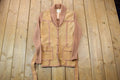 Vintage 1970s Crazy Suede Patchwork Knit Button Up Sweater