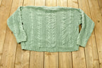 Vintage 1990s Eddie Bauer 3D Cable Knitted Women's Sweater  Vintage 90s Crewneck  Outdoor  Sweatshirt  Abstract Graphic